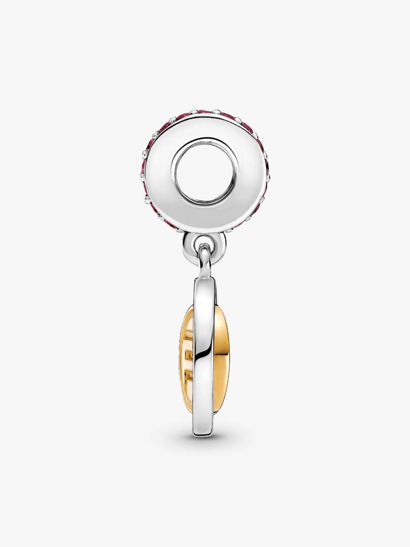 FINAL SALE - Spinning Lucky Dangle Charm Sterling silver, 14k gold plating
