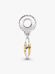 FINAL SALE - Spinning Lucky Dangle Charm Sterling silver, 14k gold plating