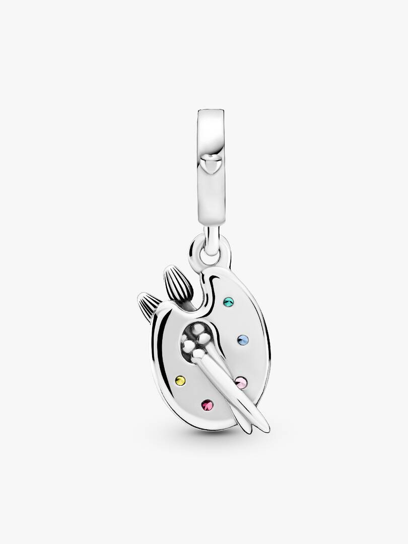 Artist's Palette Dangle Charm Sterling silver