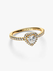 Elevated Heart Ring 14k gold plating