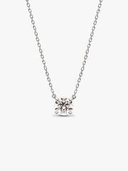 Pandora Era 14k White Gold Lab-grown Diamond Pendant Necklace 1.00 ct TW, 14k white gold