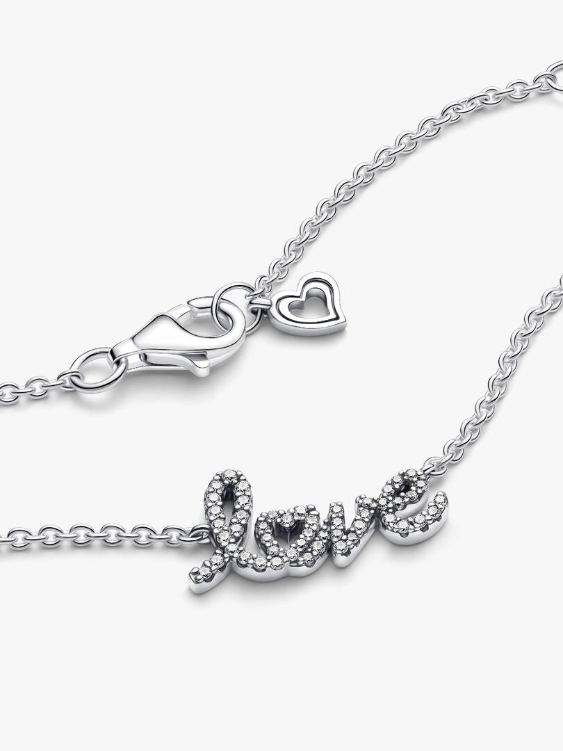 Sparkling Handwritten Love Collier Necklace Sterling silver