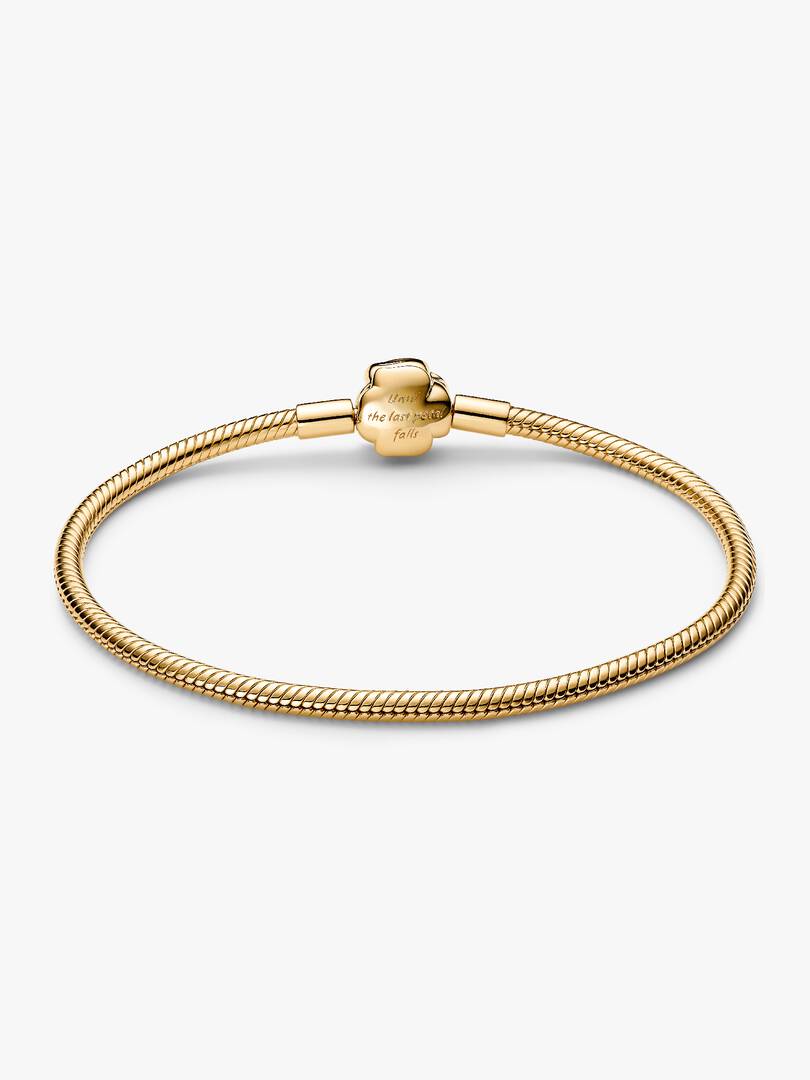 Disney Beauty and the Beast Enchanted Rose Snake Chain Bracelet 14k gold plating