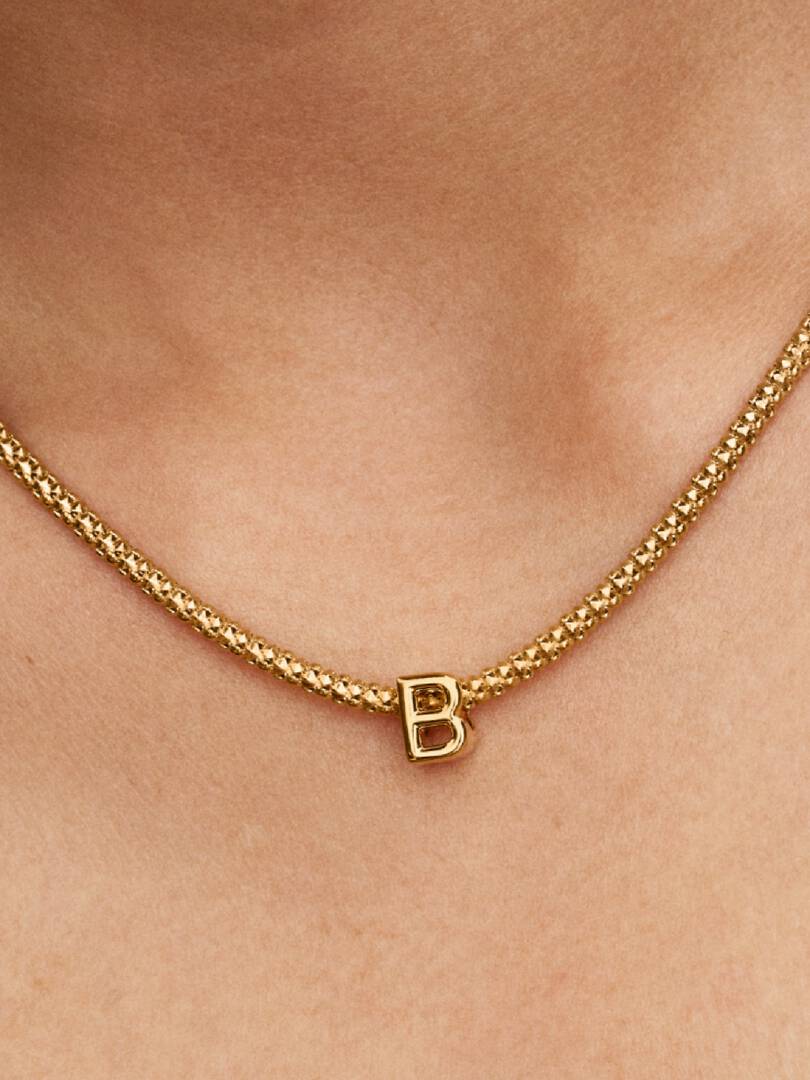 Letter B Alphabet Charm 14k gold plating