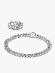 Timeless Pave Cuban Jewelry Set 2 Quantity
