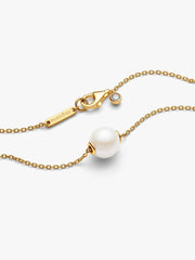 FINAL SALE - Treated Freshwater Cultured Pearl Collier Necklace 14k gold plating
