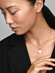 Engravable Heart Tag Pendant Sterling silver