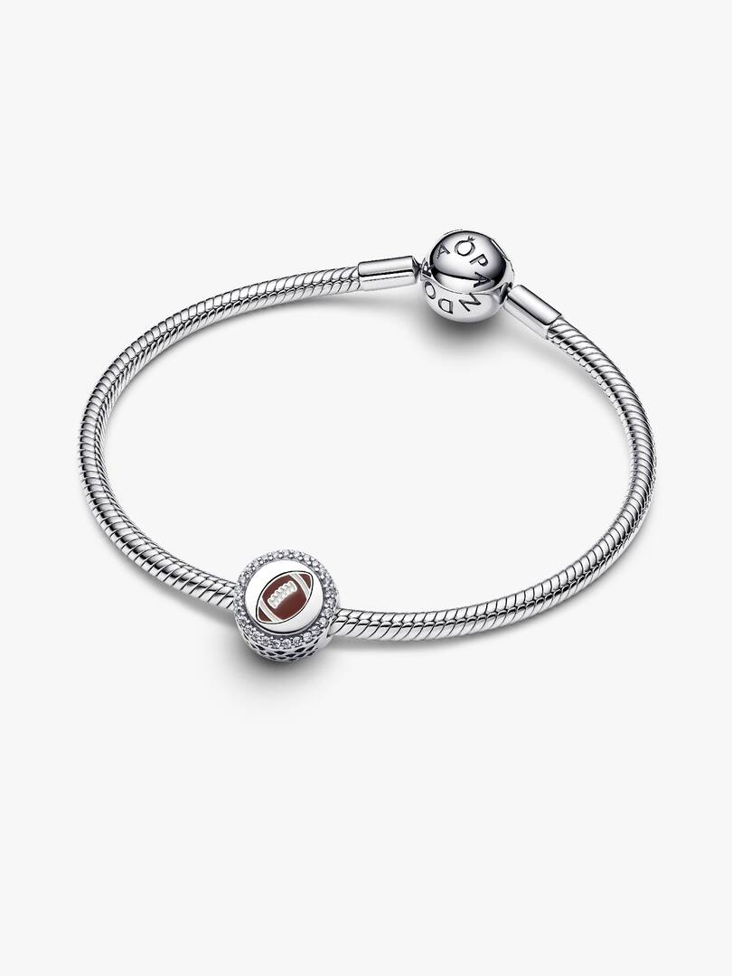 Engravable Football Charm Sterling silver