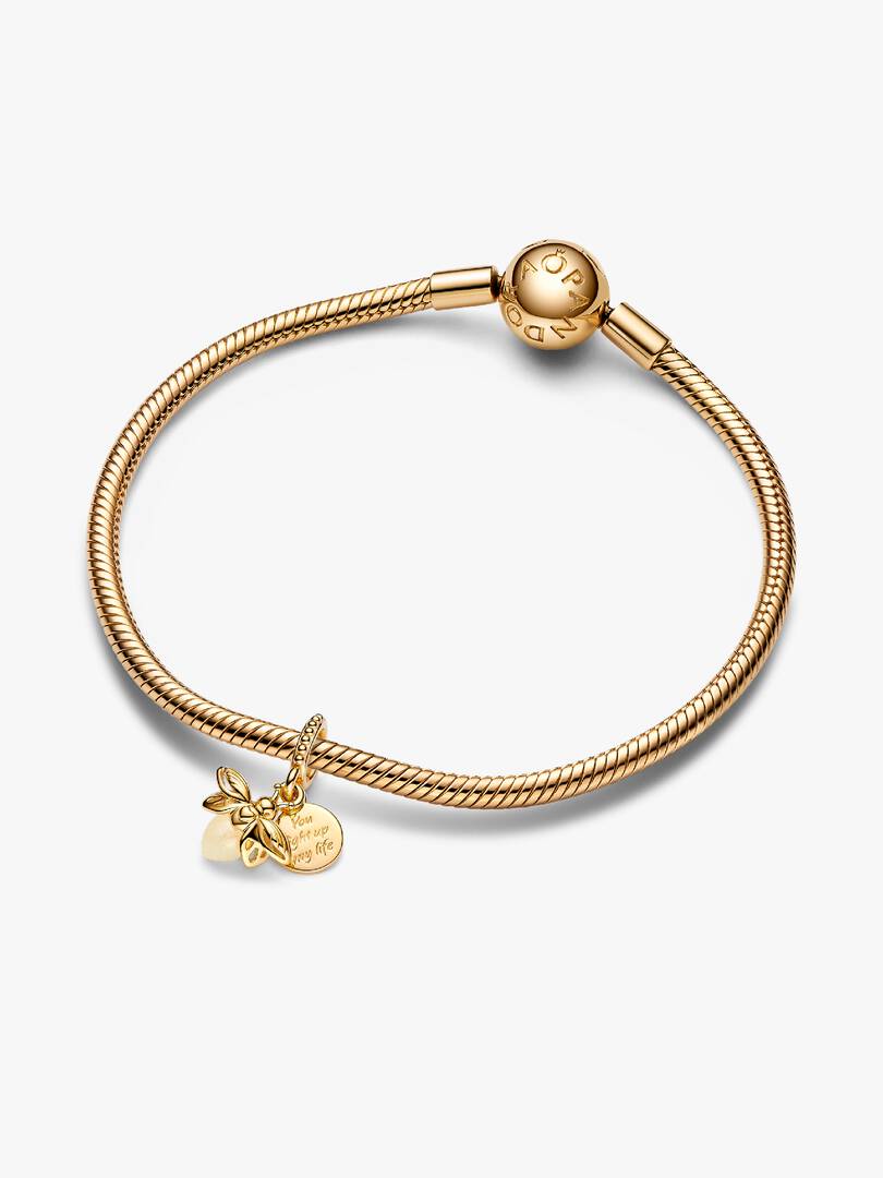 Glow-in-the-dark Firefly Dangle Charm 14k gold plating