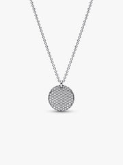 FINAL SALE - Pandora Timeless Pavé Round Pendant Necklace Sterling silver