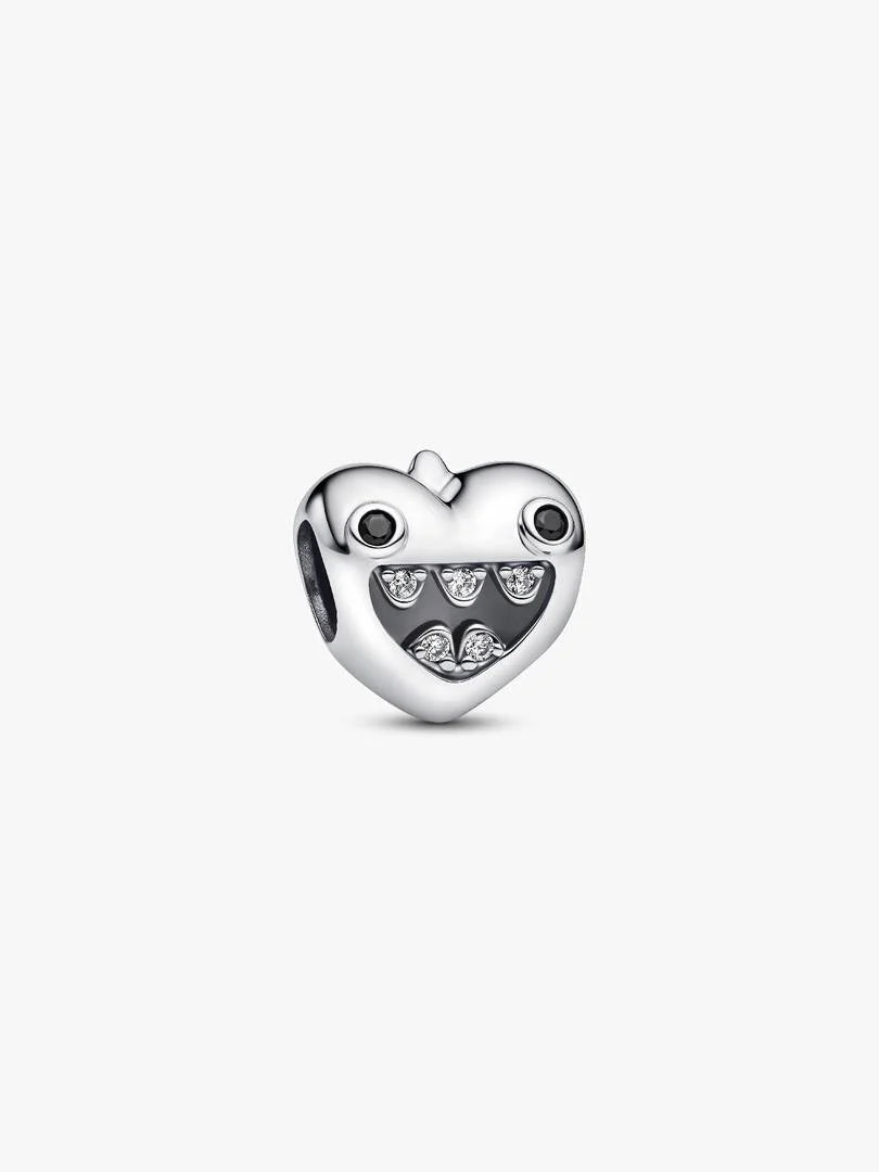 Mom's Little Monsters Heart Charm Sterling silver