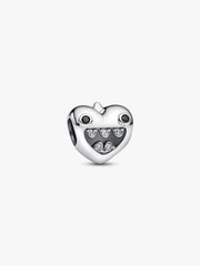 Mom's Little Monsters Heart Charm Sterling silver