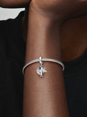 FINAL SALE - Propeller Plane Dangle Charm Sterling silver