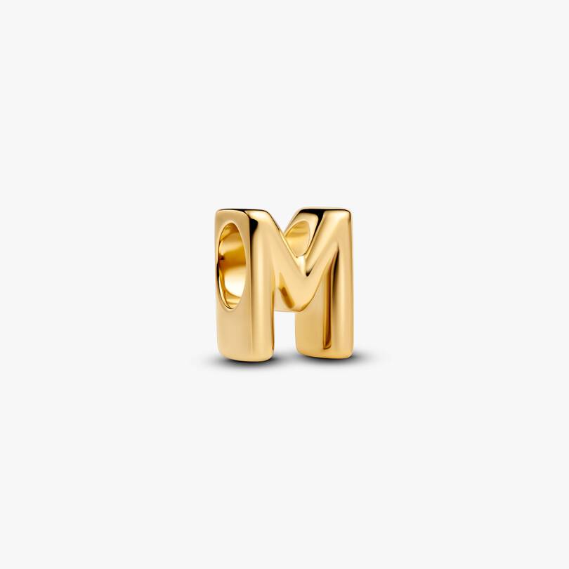 Letter M Charm Necklace 2 Quantity