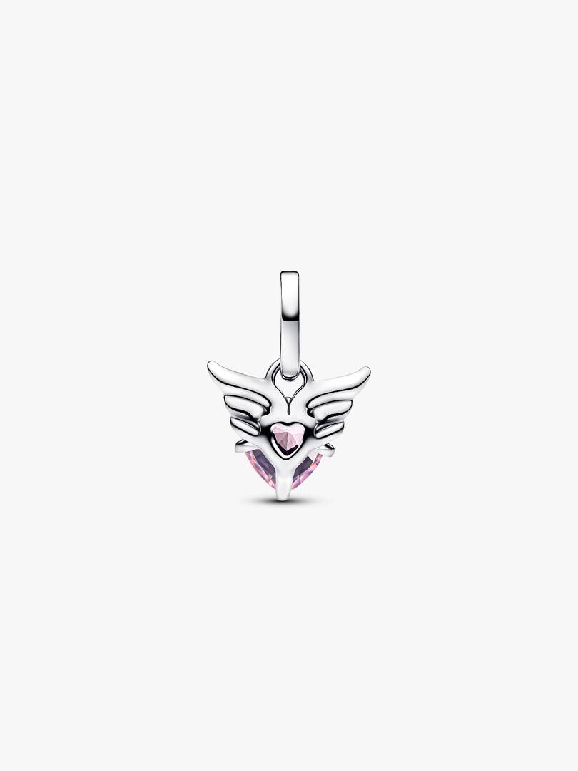Winged Heart Mini Dangle Charm Sterling silver