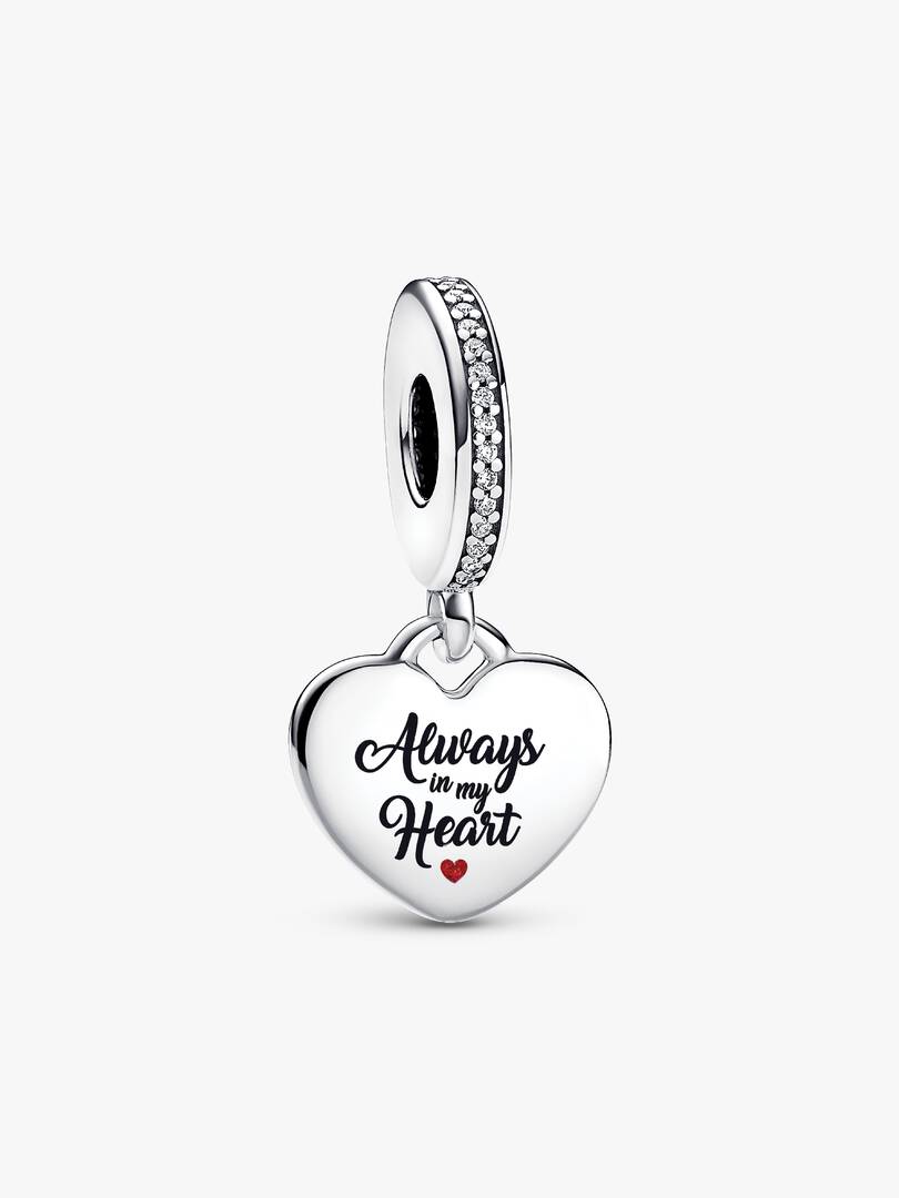 Always In My Heart Dangle Charm Sterling silver
