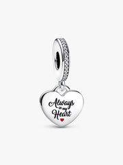 Always In My Heart Dangle Charm Sterling silver