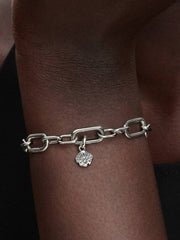 Sparkling Shell Mini Dangle Charm Sterling silver