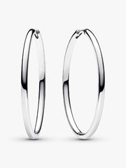 FINAL SALE - Pandora Moments 40 mm Charm Hoop Earrings Sterling silver