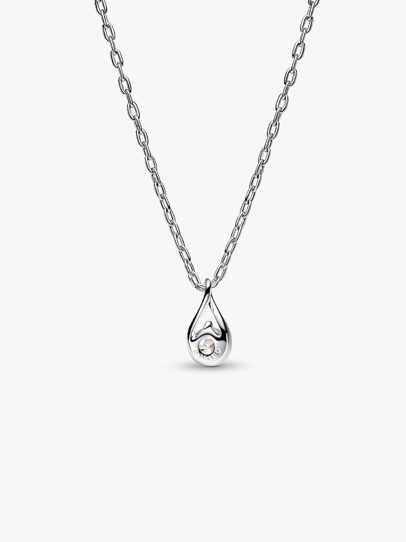 Pandora Infinite Sterling Silver Lab-grown Diamond Pendant Necklace 0.25 ct TW, Sterling silver