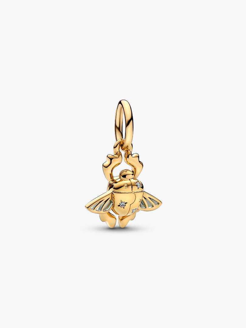 Disney Aladdin Scarab Beetle Dangle Charm 14k gold plating