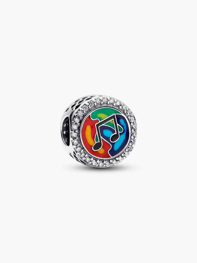 Engravable Musical Note Charm Sterling silver