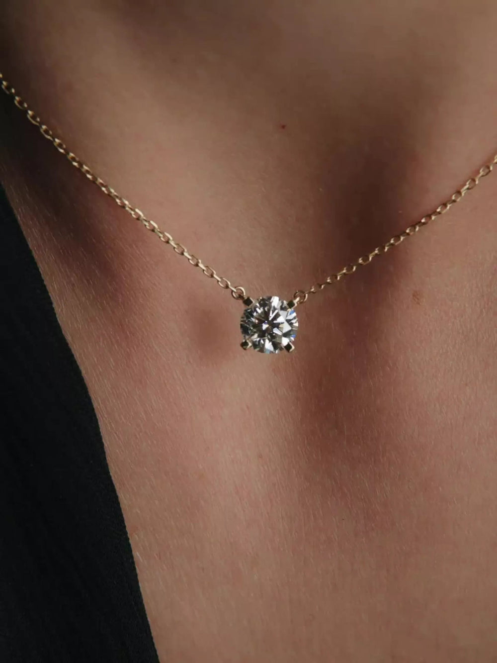 Pandora Era 14k Gold Lab-grown Diamond Pendant Necklace 1.00 ct TW, 14k gold
