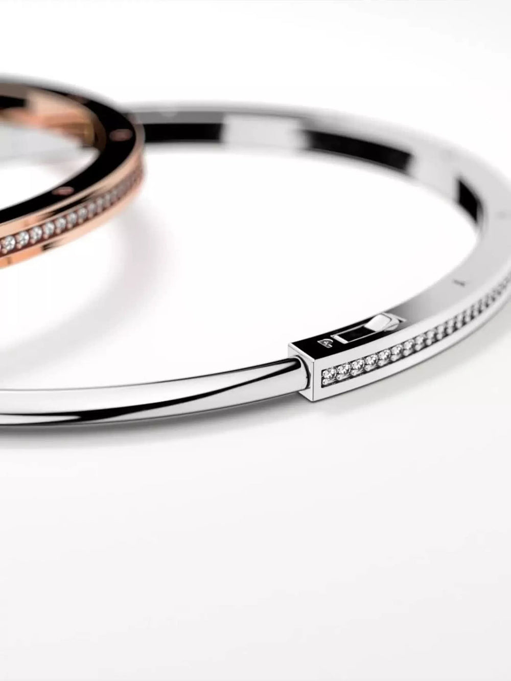 FINAL SALE - Pandora Signature I-D Pavé Bangle Sterling silver