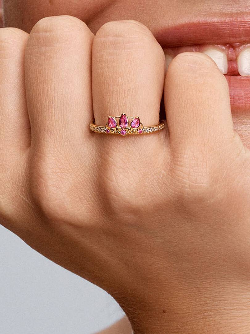 Disney Princess Rapunzel Tiara Ring 14k gold plating