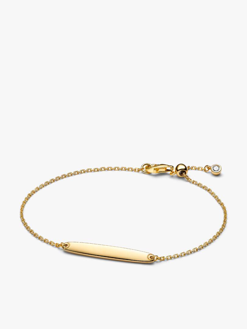 His & Hers Engravable Gold Plated Bracelet Set 2 Quantity