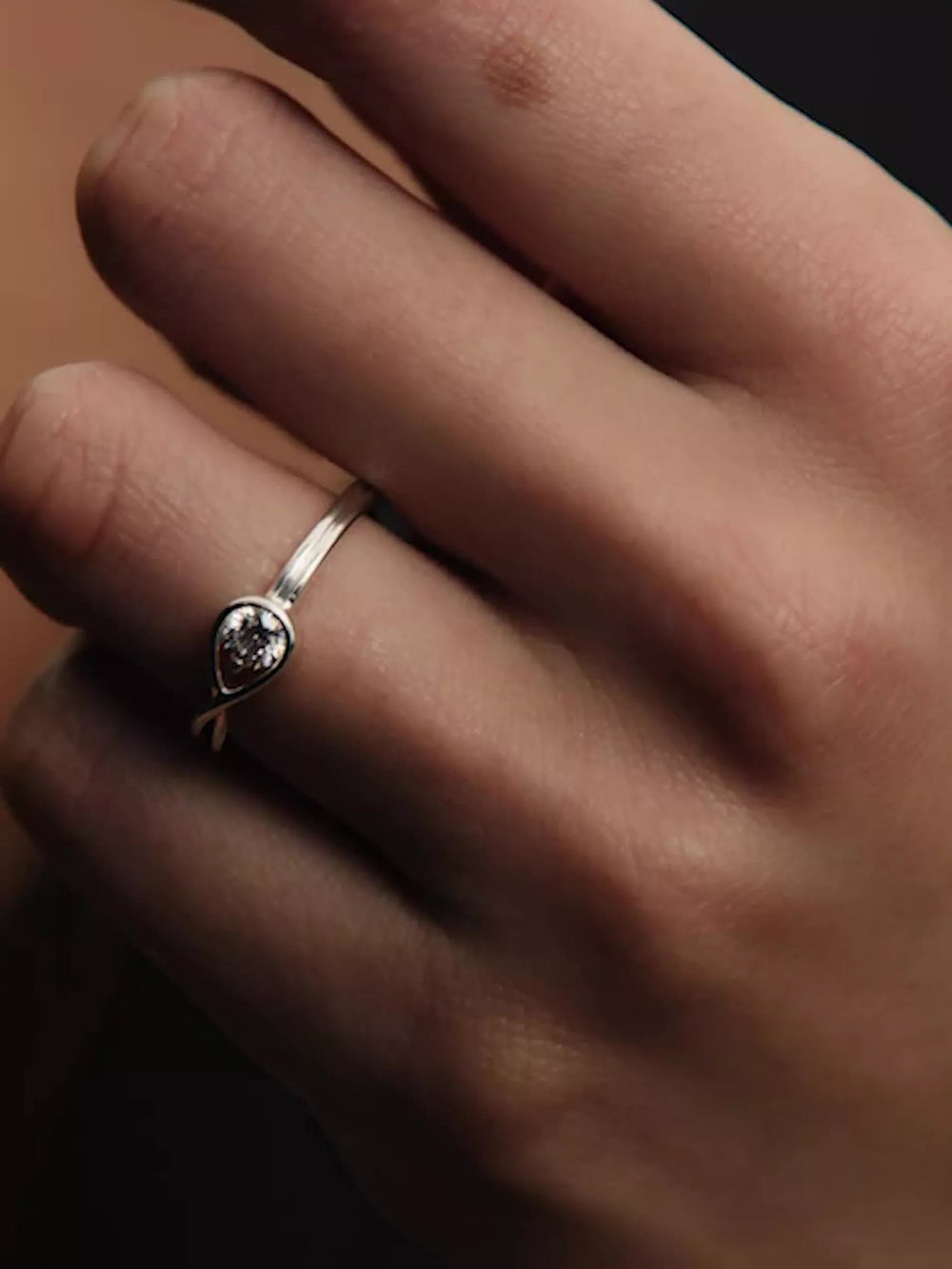 Pandora Infinite Sterling Silver Lab-grown Diamond Ring 0.25 ct TW, Sterling silver