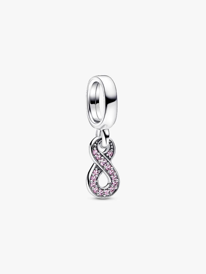 Sparkling Infinity Dangle Charm Sterling silver