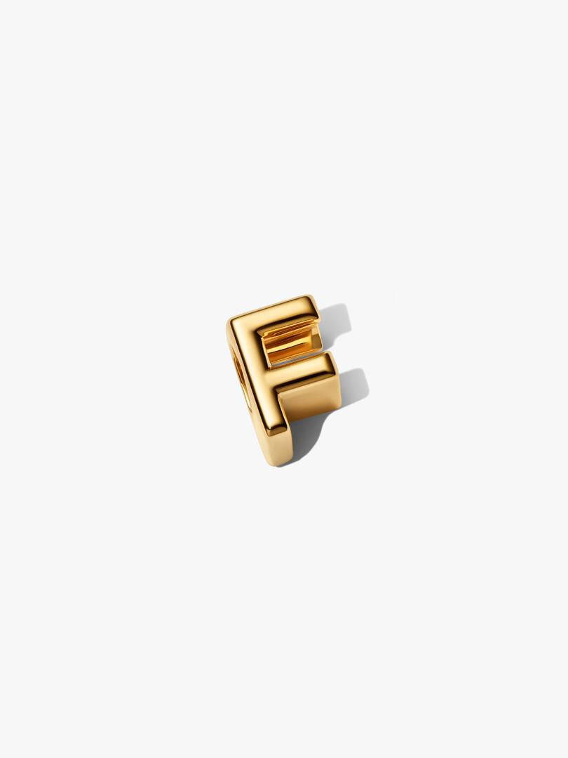 Letter F Alphabet Charm 14k gold plating