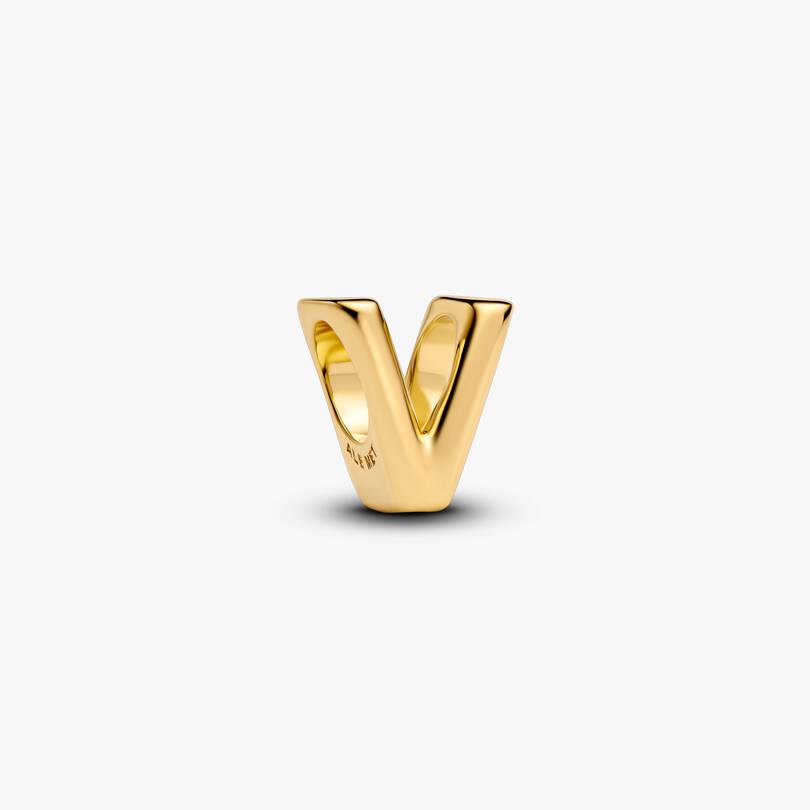 Letter V Charm Necklace 2 Quantity