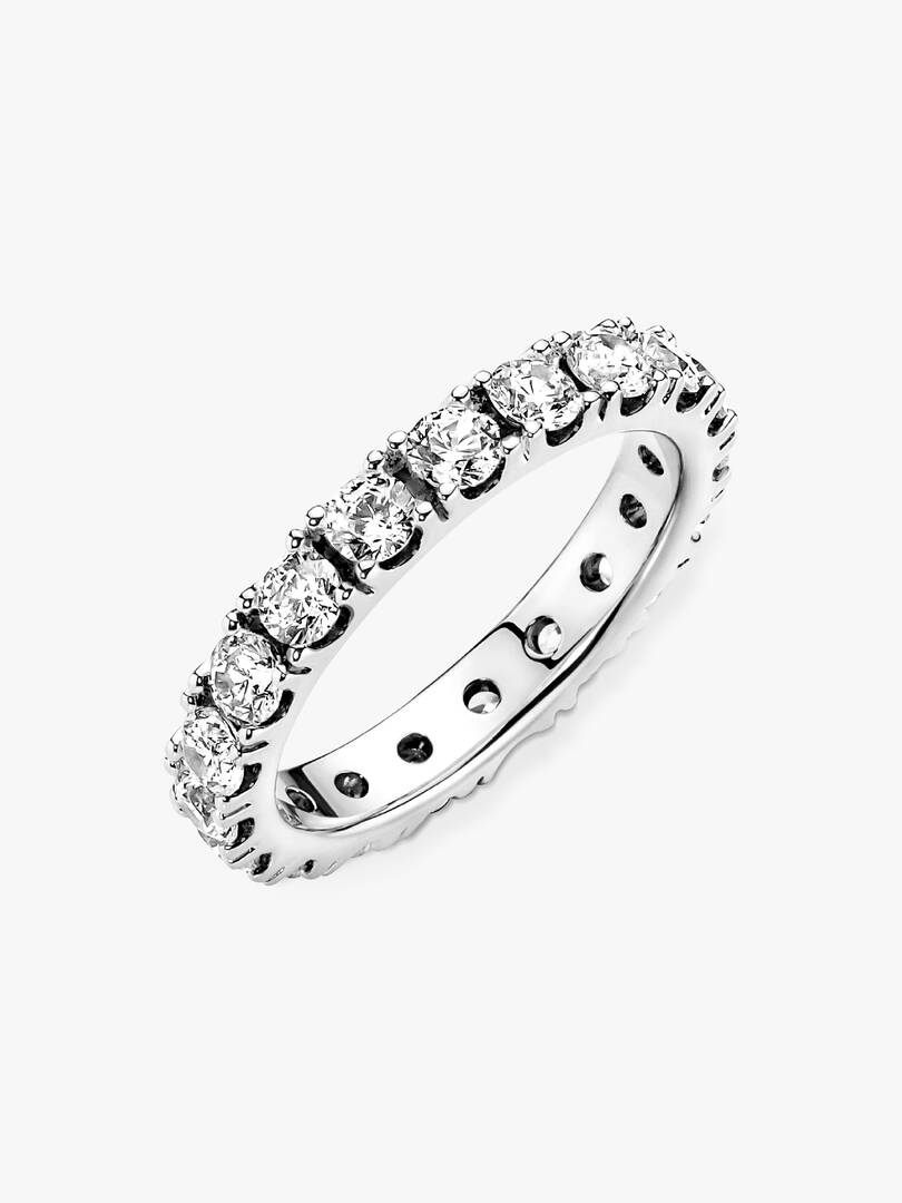 Sparkling Row Eternity Ring Sterling silver