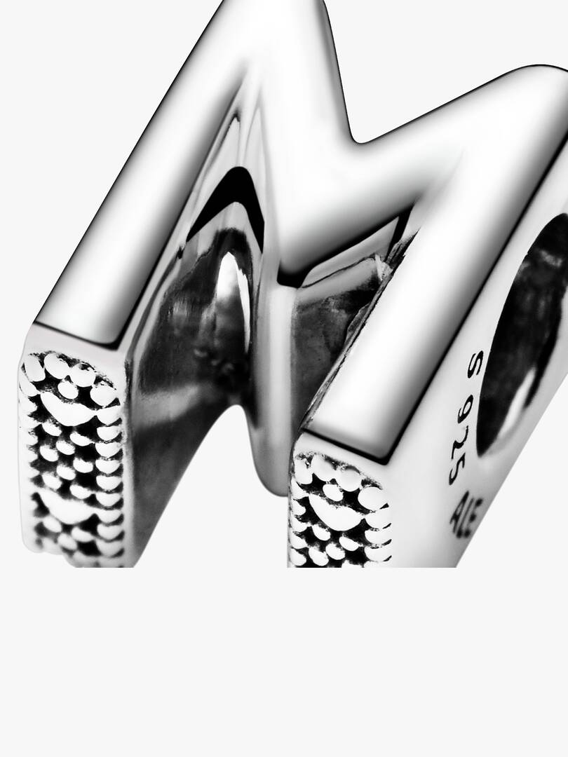 Letter M Alphabet Charm Sterling silver