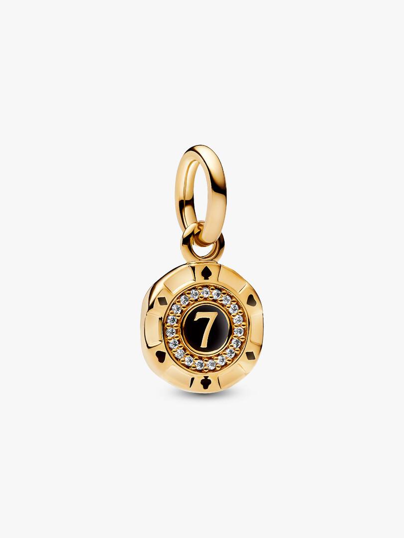 Lucky Chip Dangle Charm 14k gold plating