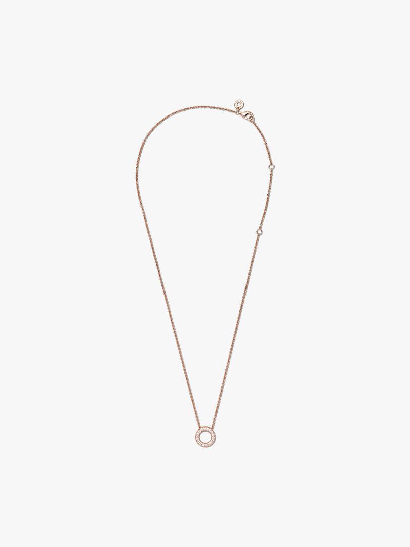 Pandora Logo Pavé Circle Collier Necklace 14k rose gold plating