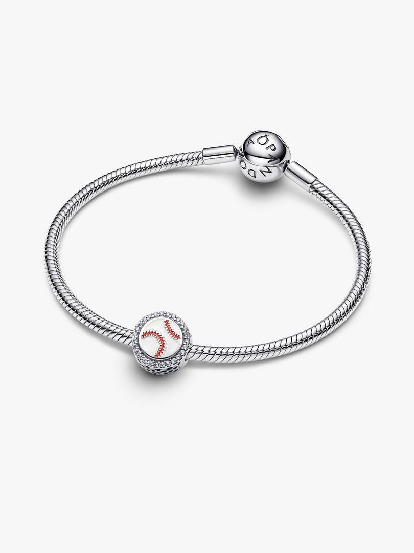 Engravable Baseball Charm Sterling silver