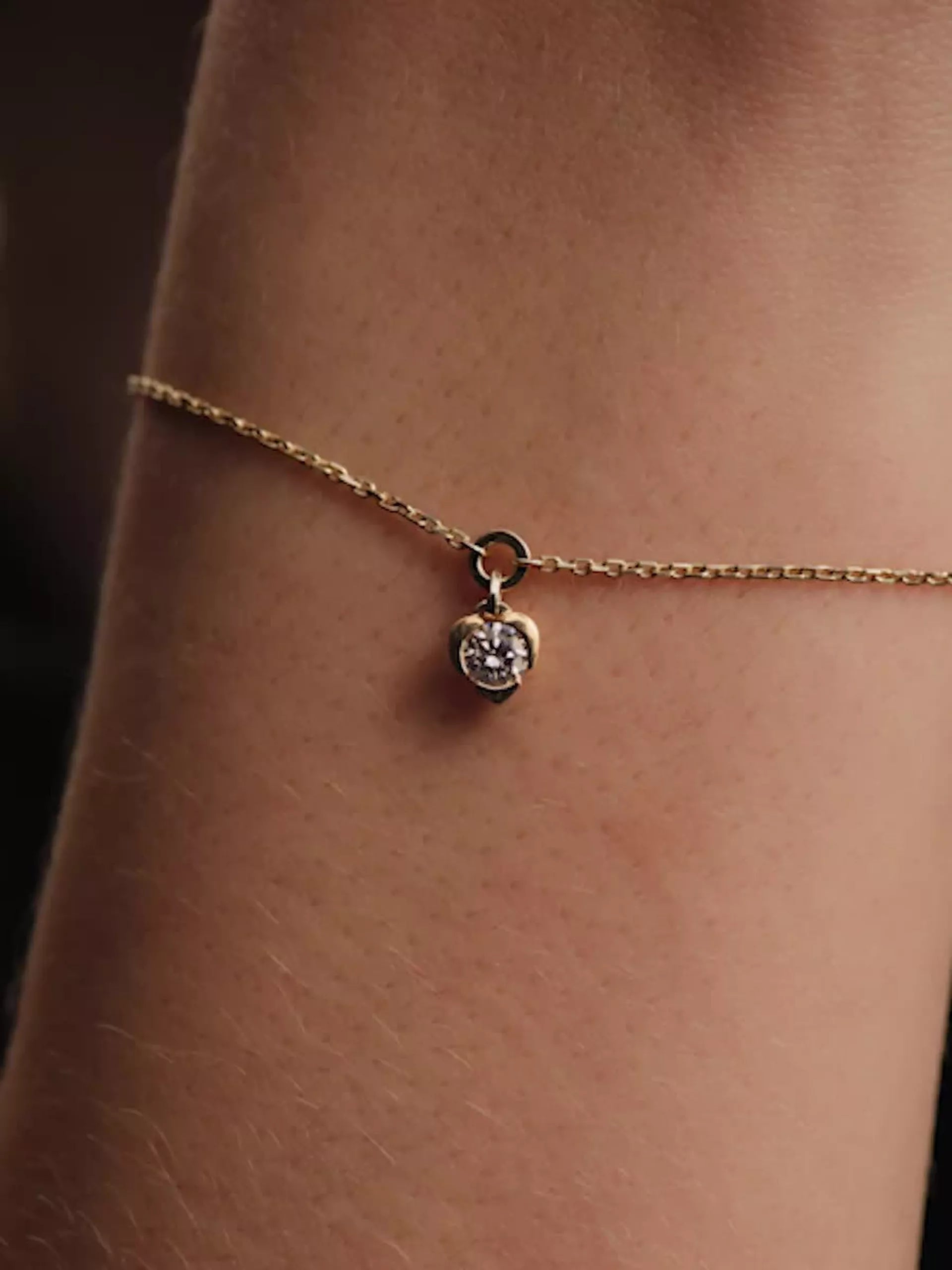 FINAL SALE - Pandora Talisman 14k Gold Lab-grown Diamond Heart Chain Bracelet 0.25 ct TW, 14k gold