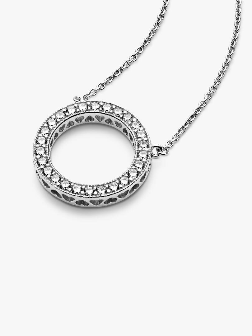 Circle of Sparkle Necklace Sterling silver