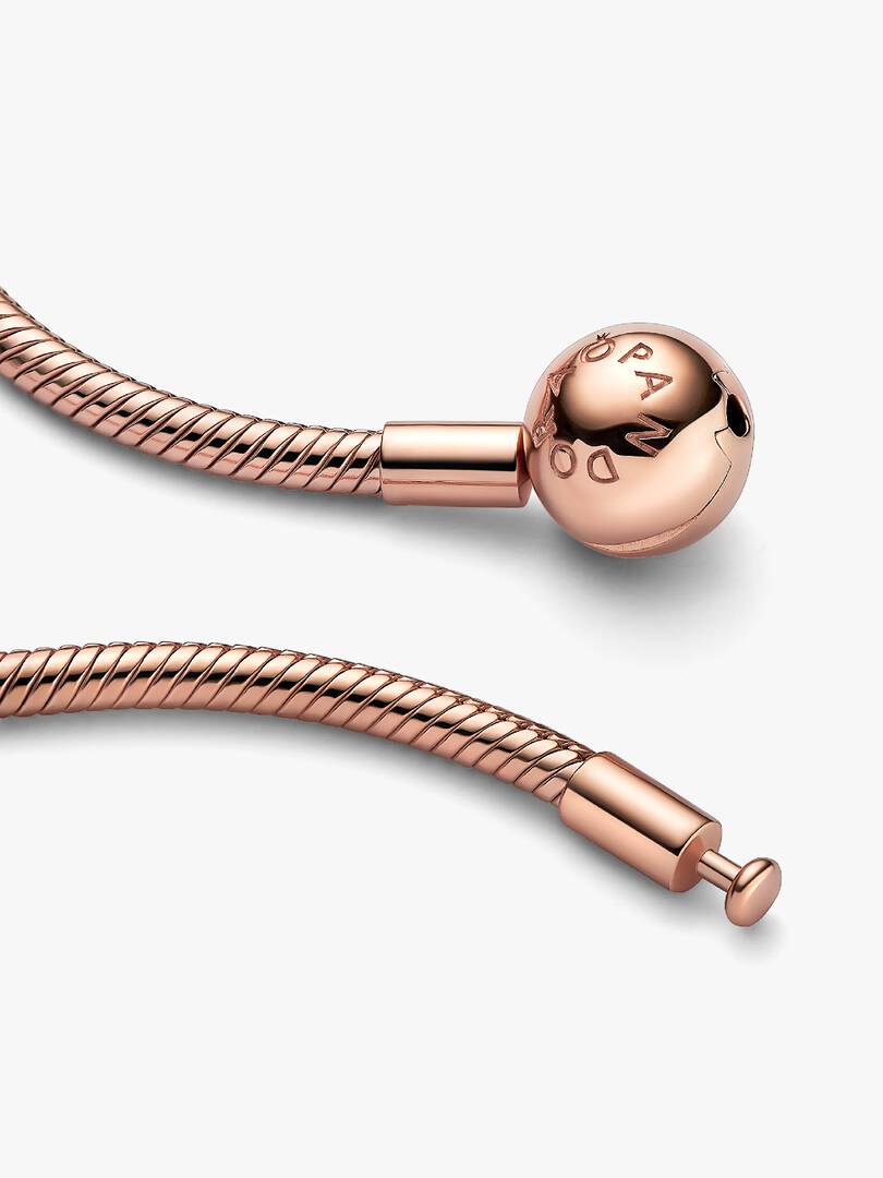 Pandora Moments Snake Chain Necklace 14k rose gold plating