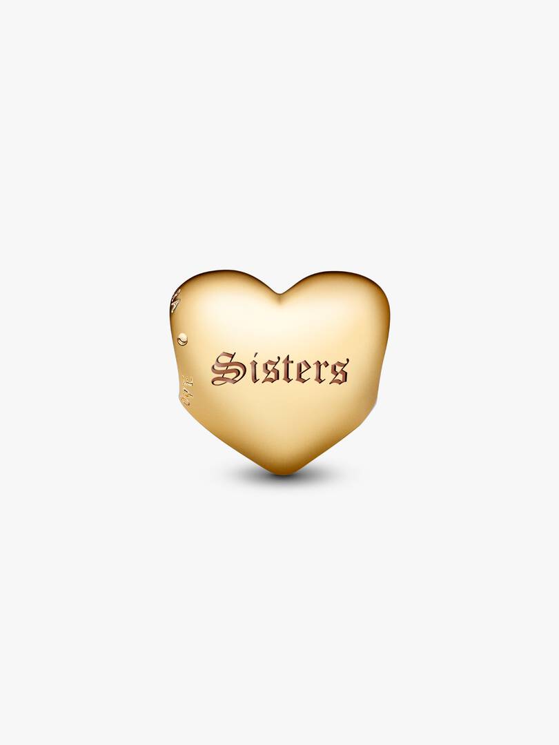 Be Love Engravable Heart Charm 14k gold plating