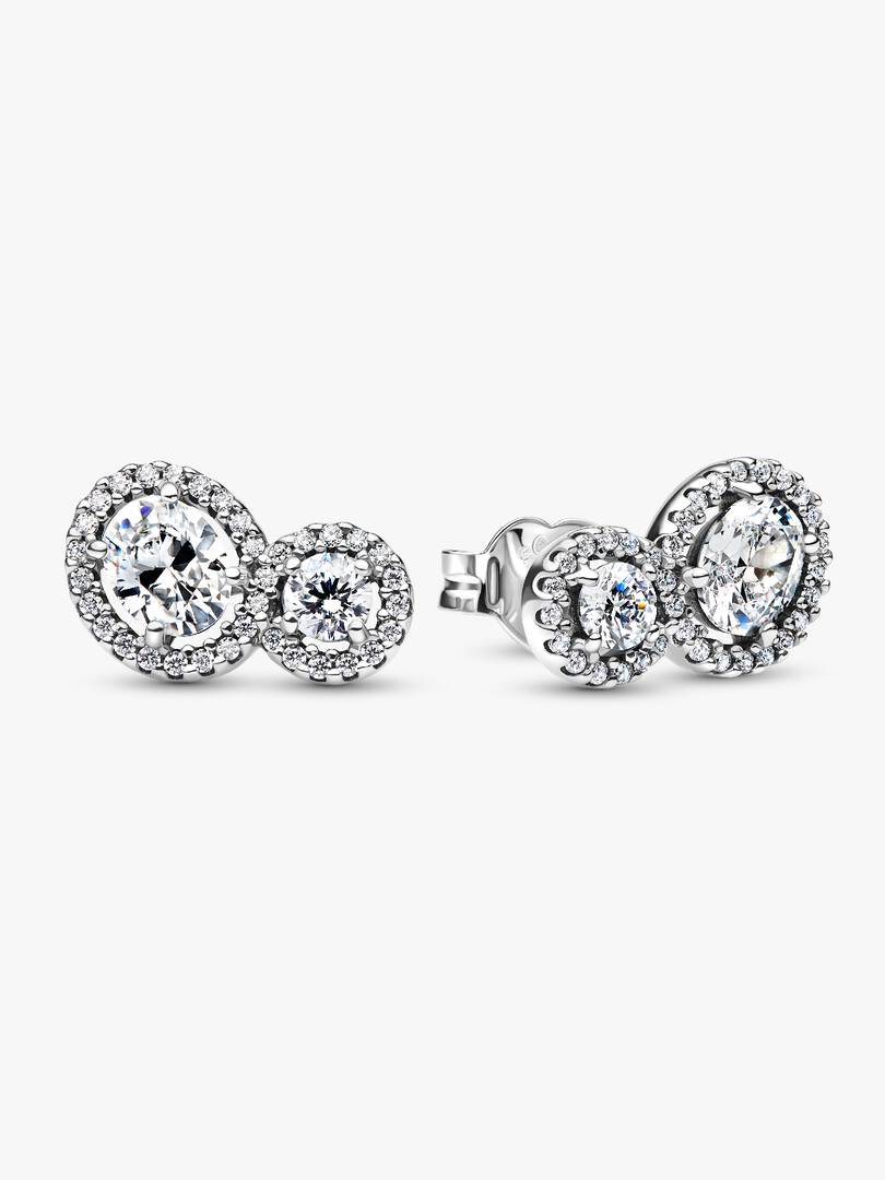 FINAL SALE - Embracing Halo Stud Earrings Sterling silver