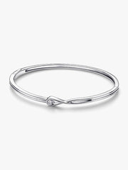 Pandora Infinite Sterling Silver Lab-grown Diamond Bangle 0.15 ct TW, Sterling silver