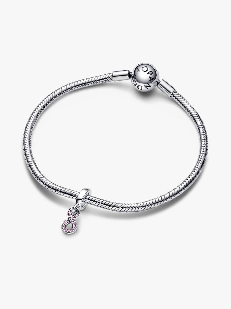 Sparkling Infinity Dangle Charm Sterling silver