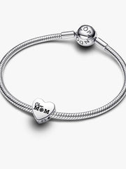 Cheer Mom Heart Charm Sterling silver
