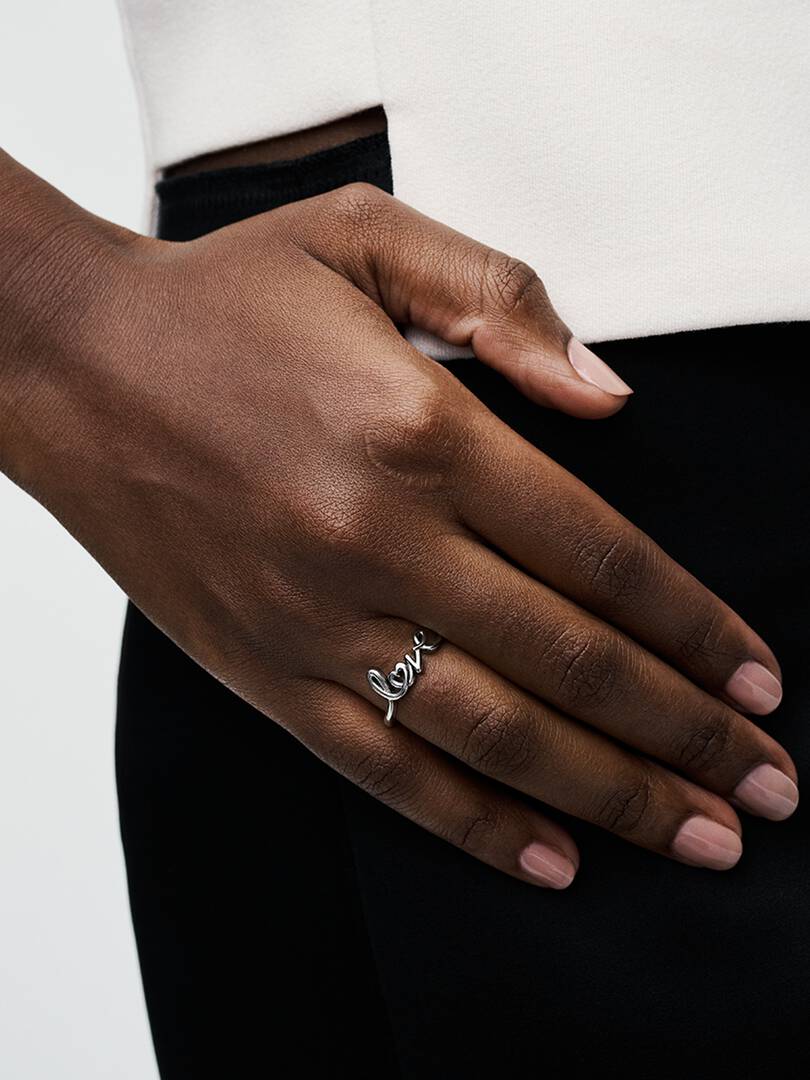 Handwritten Love Ring Sterling silver