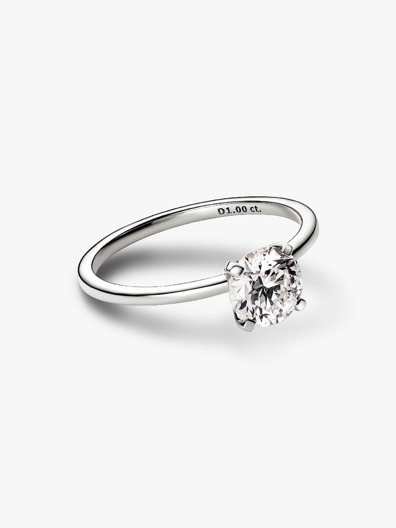 Pandora Era 14k White Gold Lab-grown Diamond Ring 1.00 ct TW, 14k white gold