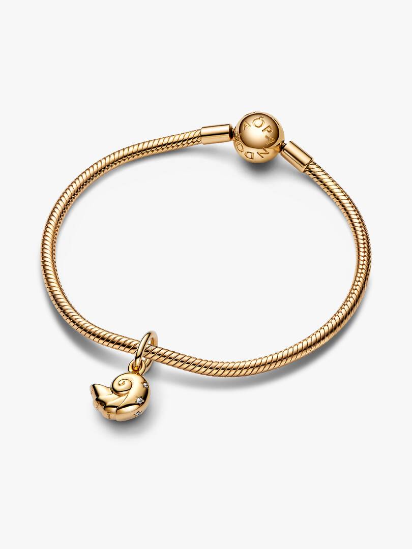 Disney The Little Mermaid Enchanted Shell Dangle Charm 14k gold plating